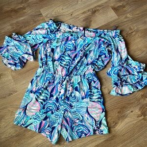 Lilly Pulitzer Ruffle Sleeved Romper